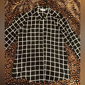 Black and White Striped Button Down